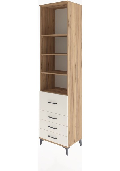Hyperion Dolap 4 Raflı 4 Çekmeceli 60X44X243 Çam-Aytaşı modelleri