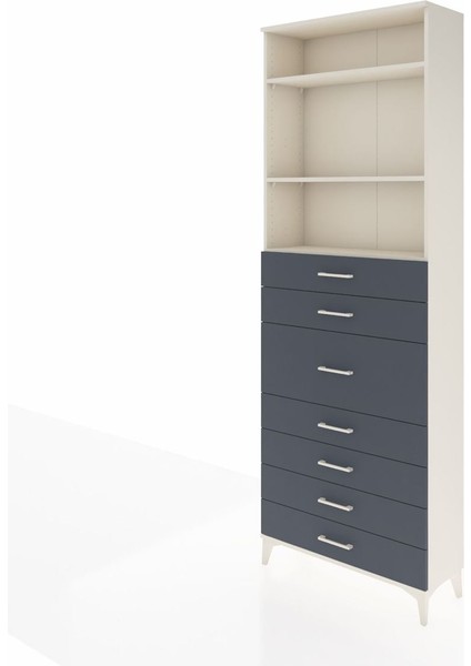 Arges Dolap 3 Raflı 7 Çekmeceli 88X30X243 Aytaşı-Antrasit modelleri