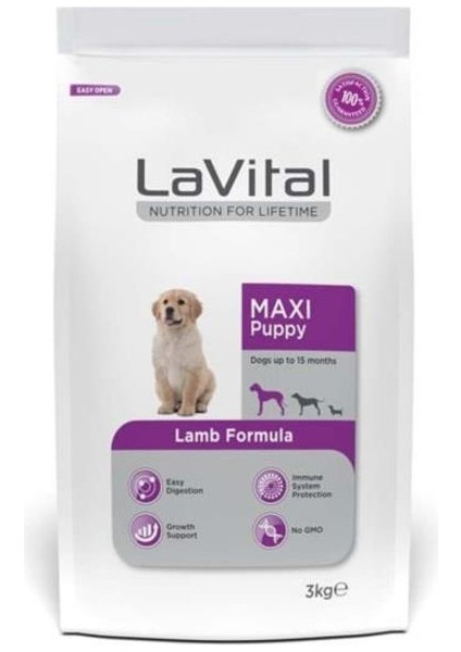 Lavital Büyük Irk Kuzu Etli Yavru Köpek Maması 15 kg - Petshopundan