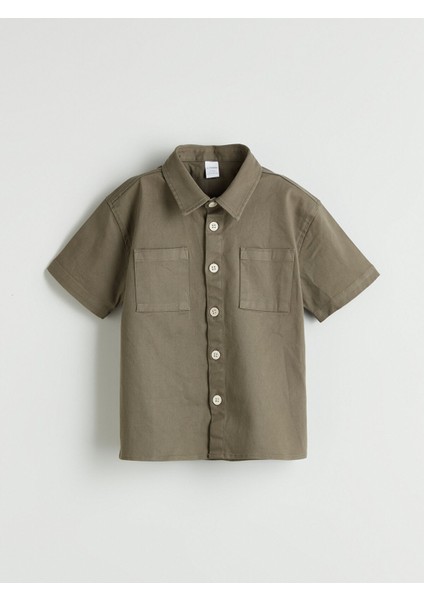 Yeni Sezon Arkası Yazı Baskılı Erkek Çocuk Gömlek fiyatları