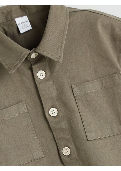 Yeni Sezon Arkası Yazı Baskılı Erkek Çocuk Gömlek modelleri