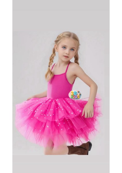 Pembe Fuşya Bale Cimnastik Jimnastik Kıyafeti Mayosu