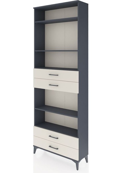 Arges Dolap 5 Raflı 4 Çekmeceli 88X30X243 Antrasit-Aytaşı modelleri