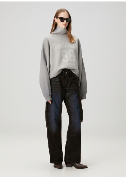 Gri Baskılı Sweatshirt fiyatları
