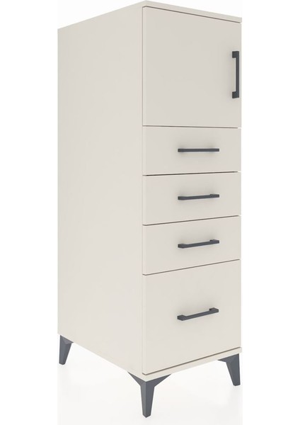 Kronos Dolap Tek Raflı 4 Çekmeceli Tek Kapaklı 44X59X134 Aytaşı-Aytaşı fiyatları