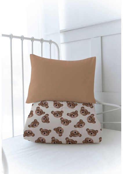 Organik Baskılı Bebek (100X150 Cm) Yorgan Seti - Iconic Serisi - Tiny Bear modelleri