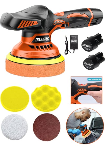 Alman 598 Vf Orbital Devirli Kömürsüz Akülü Araç - Parke - Mermer - Ahşap Polisaj Cila Makinesi