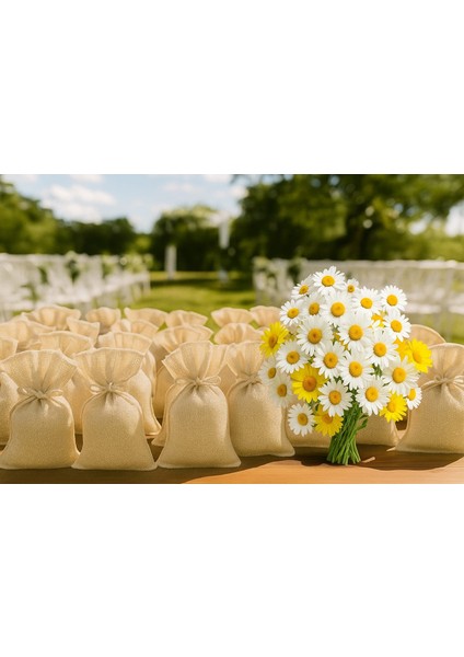 Tekstil Çok Amaçlı 9X14 Çerez Kına Lavanta Kesesi 40 Adet Hediyelik Kese