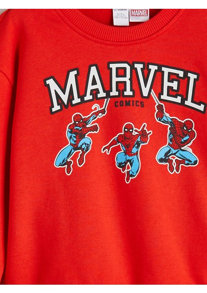 Yeni Sezon Bisiklet Yaka Spider-Man Baskılı Erkek Çocuk Sweatshirt modelleri
