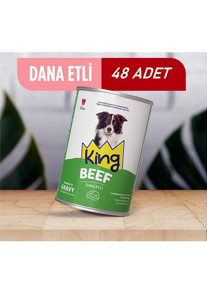Sos Içerisinde Et Parçacıklı Dana Etli Köpek Konservesi 400 Gr*48 Adet