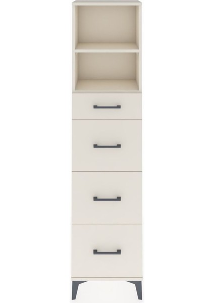 Arges Dolap 2 Raflı 4 Çekmeceli 44X30X182 Aytaşı-Aytaşı