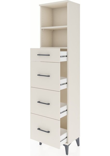 Arges Dolap 2 Raflı 4 Çekmeceli 44X30X182 Aytaşı-Aytaşı fırsatları