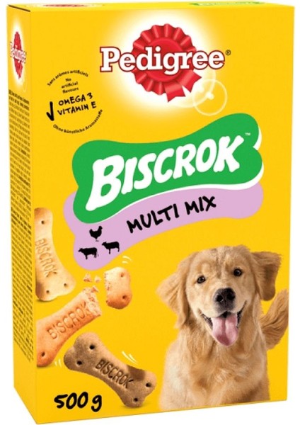 Biscrok Multi Mix Köpek Ödül Bisküvisi 500 G(STT.03/2025) - Petshopundan fiyatları