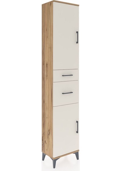 Arges Dolap 4 Raflı 2 Çekmeceli 2 Kapaklı 44X30X221 Çam-Aytaşı fiyatları