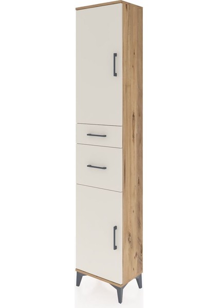 Arges Dolap 4 Raflı 2 Çekmeceli 2 Kapaklı 44X30X221 Çam-Aytaşı modelleri