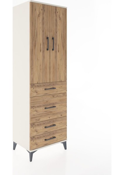 Hyperion Dolap 3 Raflı 4 Çekmeceli 2 Kapaklı 60X44X195 Aytaşı-Çam fiyatları