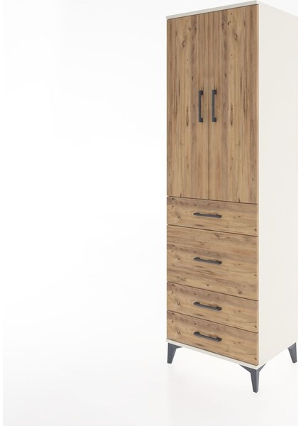 Hyperion Dolap 3 Raflı 4 Çekmeceli 2 Kapaklı 60X44X195 Aytaşı-Çam modelleri