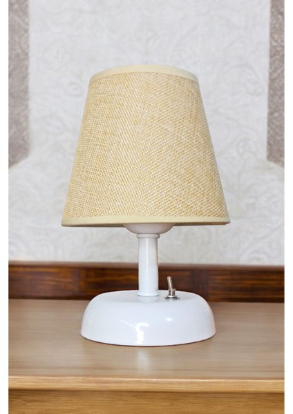 Krem Renkli Kablosuz Masa Lambası, Cafe ve Restoran Dekorasyonuna Uygun Pilli Abajur indirimleri