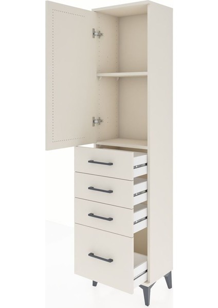 Arges Dolap 2 Raflı 4 Çekmeceli Tek Kapaklı 44X30X182 Aytaşı-Aytaşı fırsatları