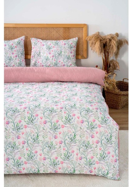 Çift Kişilik Nevresim Takımı Pamuklu Desenli Cherie 200X215 cm