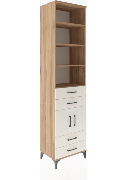 Hyperion Dolap 5 Raflı 4 Çekmeceli 2 Kapaklı 60X44X243 Çam-Aytaşı fiyatları
