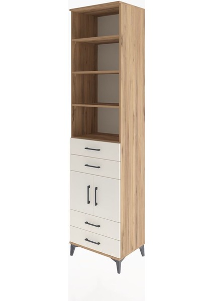 Hyperion Dolap 5 Raflı 4 Çekmeceli 2 Kapaklı 60X44X243 Çam-Aytaşı modelleri