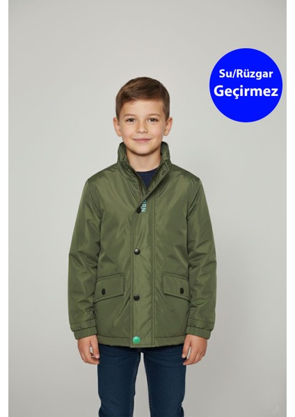 Erkek Çocuk Su/rüzgar Geçirmez Nakışlı Premium Yağmurluk - 2109