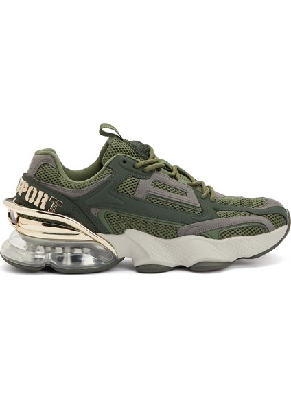 Haki File Dokulu Erkek Sneaker