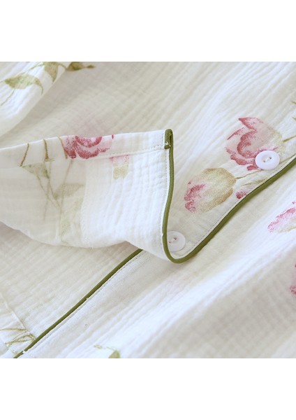 Organik Pamuk Müslin Kumaş Pijama Takımı