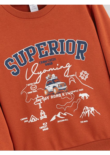 Yeni Sezon Bisiklet Yaka Erkek Çocuk Sweatshirt 2'li modelleri