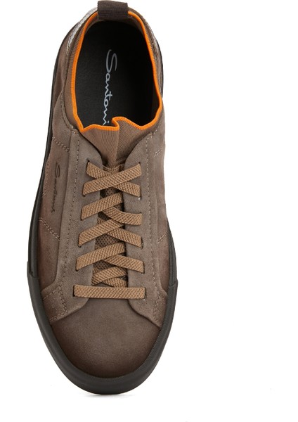 Koyu Bej Erkek Deri Sneaker fırsatları