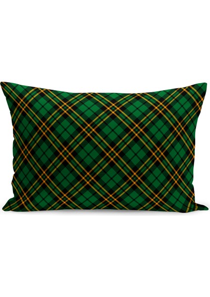 Yılbaşı Ekose Serisi Çift Tarafı Dijital Baskılı Kırlent Kılıfı (Christmas Noel Cushion Cover)