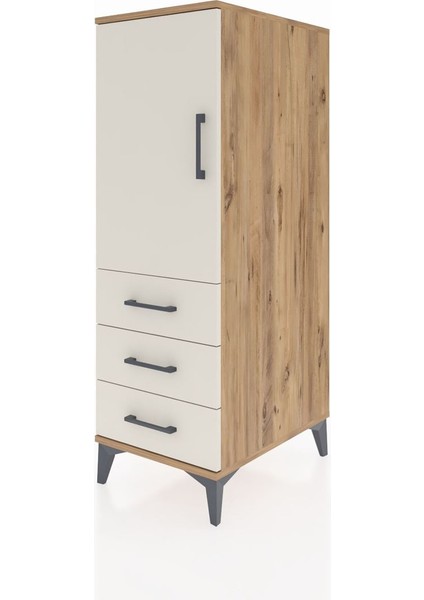 Kronos Dolap 2 Raflı 3 Çekmeceli Tek Kapaklı 44X59X134 Çam-Aytaşı modelleri
