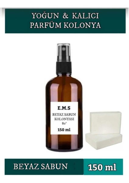Beyaz Sabun Kolonyası 150 ml Parfümlü Beyaz Sabun Kolonyası 80 Derece.