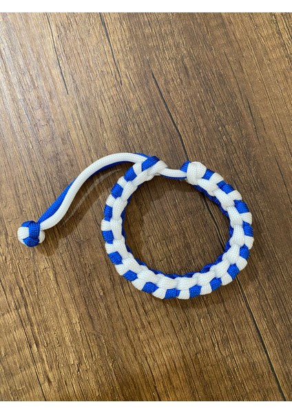 Beyaz Mavi Çift Yönlü Paracord Bileklik indirimleri
