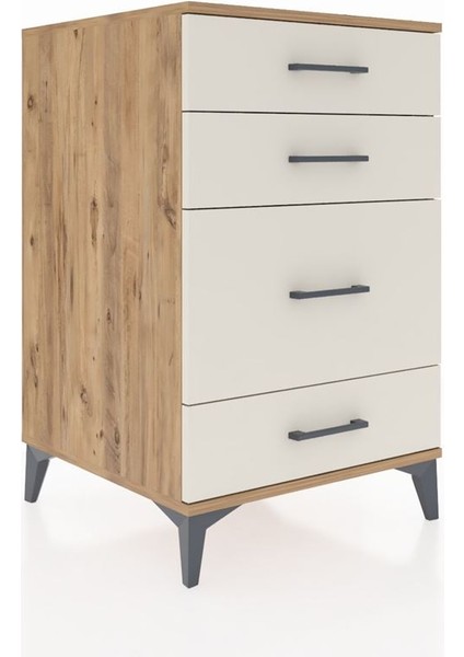 Kronos Komodin 4 Çekmeceli 60X59X96 Çam-Aytaşı fiyatları