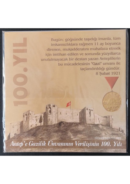 Türkiye Cumhuriyeti Tedavül Özel Para Seti - 2021 - Antepe Gazilik Ünvanının Verilişinin 100. Yılı fiyatları