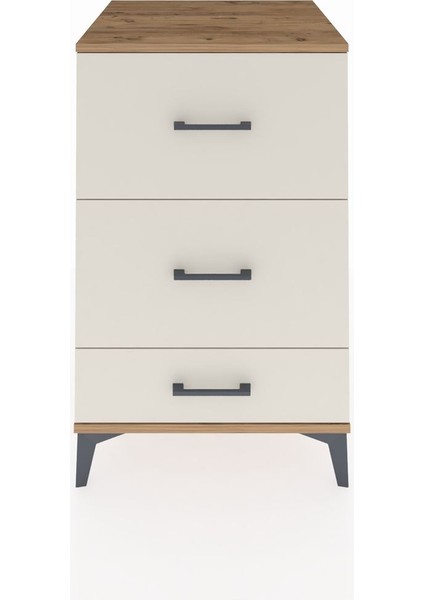 Kronos Komodin 3 Çekmeceli 60X59X96 Çam-Aytaşı