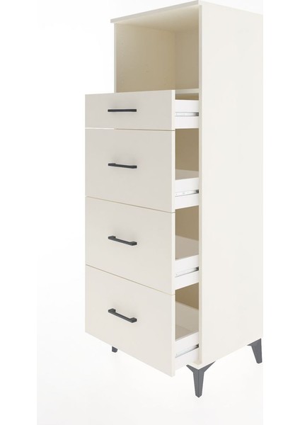 Hyperion Dolap Tek Raflı 4 Çekmeceli 60X44X163 Aytaşı-Aytaşı fırsatları