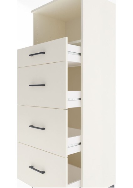 Hyperion Dolap Tek Raflı 4 Çekmeceli 60X44X163 Aytaşı-Aytaşı indirimleri