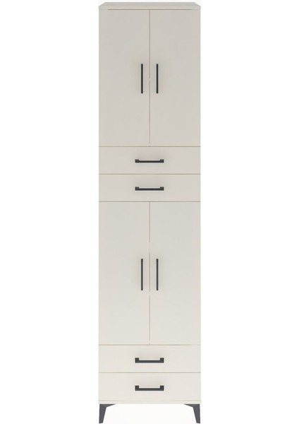 Hyperion Dolap 5 Raflı 4 Çekmeceli 4 Kapaklı 60X44X243 Aytaşı-Aytaşı