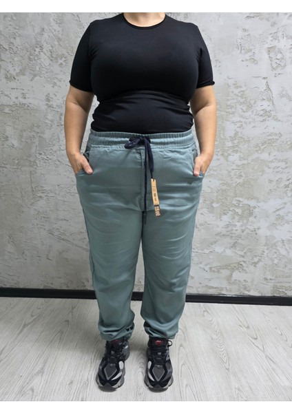 QKBYN-15000-BATTAL Beden Bayan Lastikli Pantolon