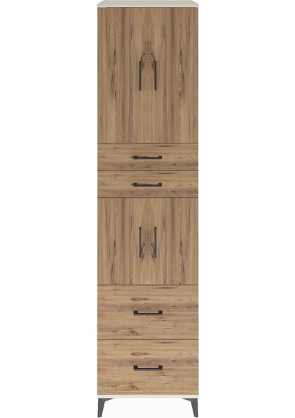 Hyperion Dolap 3 Raflı 4 Çekmeceli 4 Kapaklı 60X44X243 Aytaşı-Çam