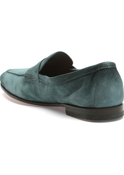 Su Yeşili Erkek Deri Loafer modelleri