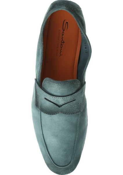 Su Yeşili Erkek Deri Loafer fırsatları