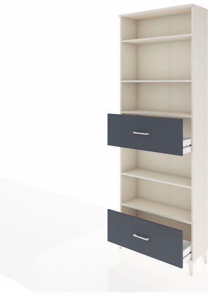 Arges Dolap 5 Raflı 2 Çekmeceli 88X30X243 Aytaşı-Antrasit fırsatları