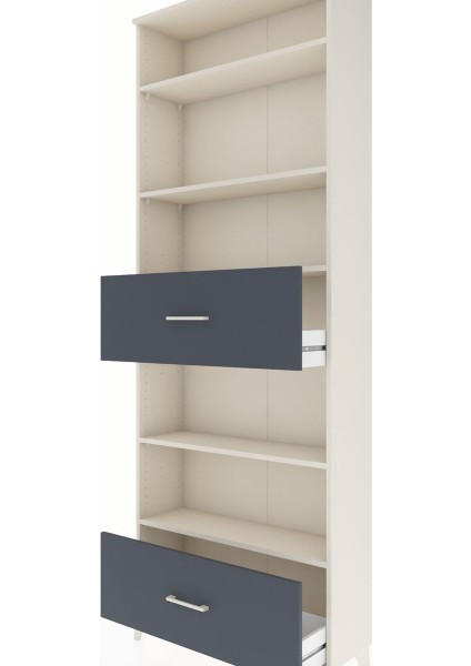 Arges Dolap 5 Raflı 2 Çekmeceli 88X30X243 Aytaşı-Antrasit indirimleri