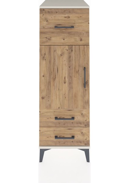 Kronos Dolap 2 Raflı 3 Çekmeceli Tek Kapaklı 44X59X134 Aytaşı-Çam