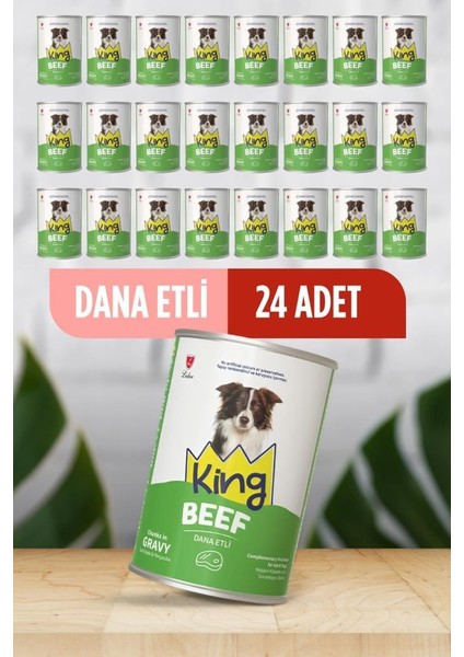 Sos Içerisinde Et Parçacıklı Dana Etli Köpek Konservesi 400 Gr*24 Adet