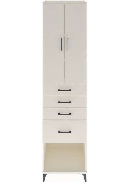 Hyperion Dolap 3 Raflı 4 Çekmeceli 2 Kapaklı 60X44X243 Aytaşı-Aytaşı